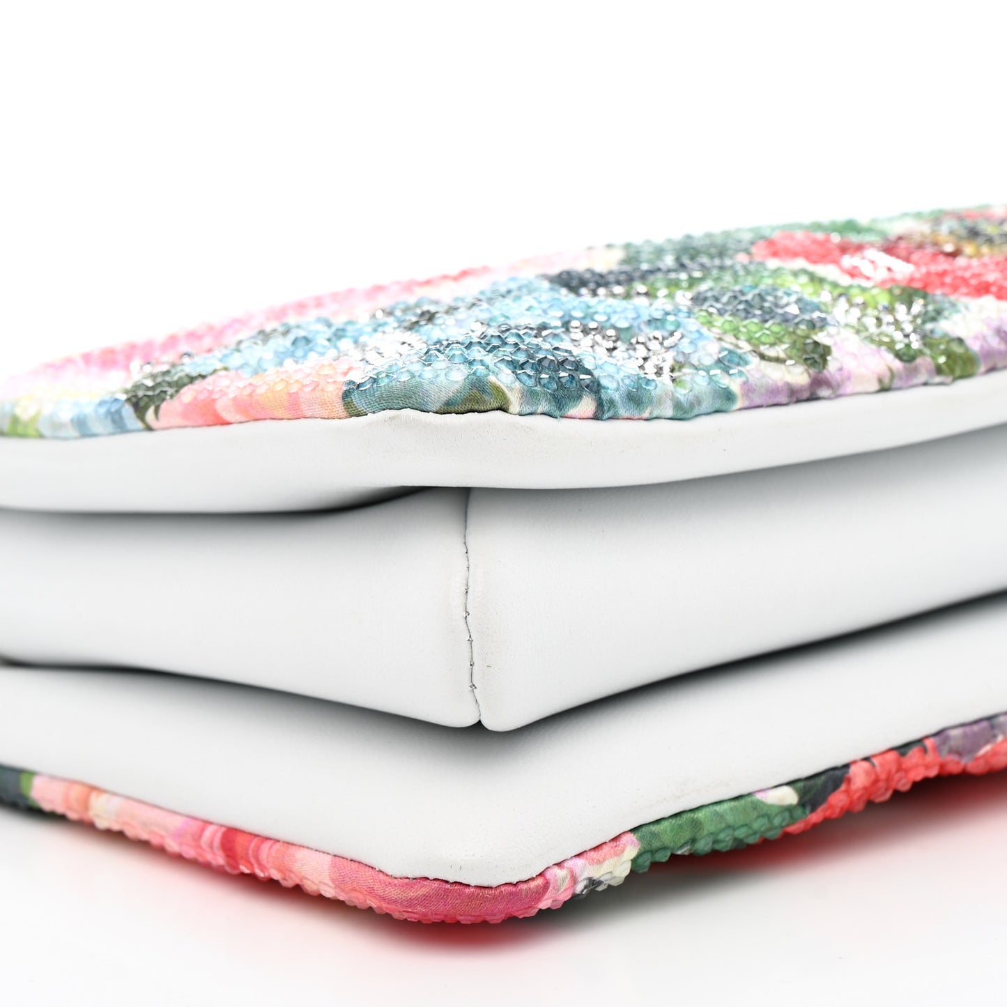 Satin Crystal Embellished Monogram Coussin BB Multicolor