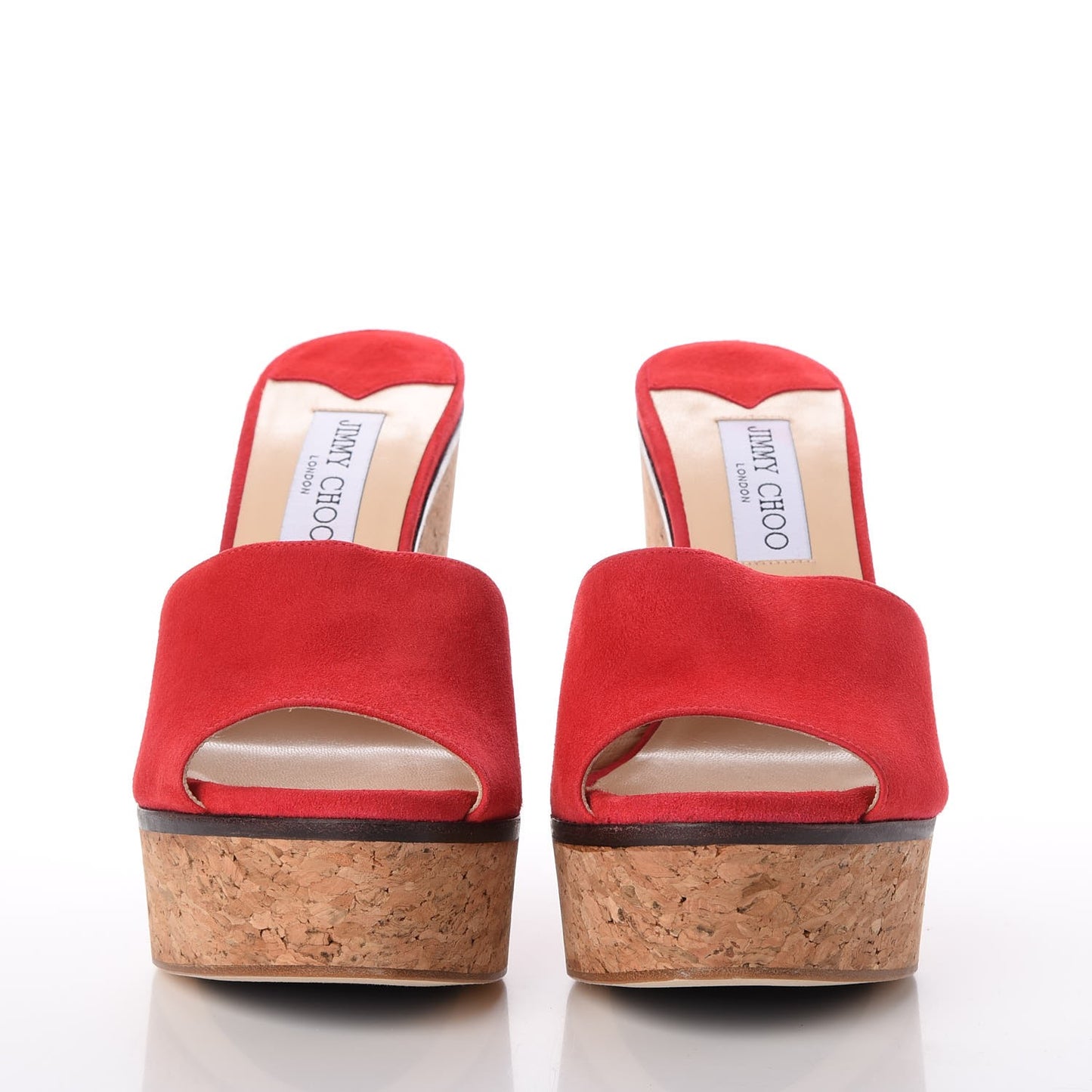 Suede Cork DeeDee Platform Sandals 39 Red
