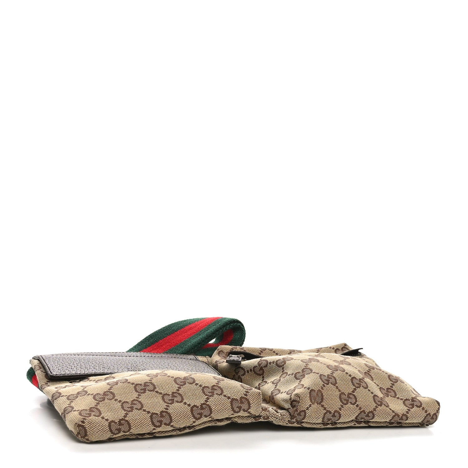 Gucci GG Monogram Double Pocket Belt Bag Dark Brown 4 of 9