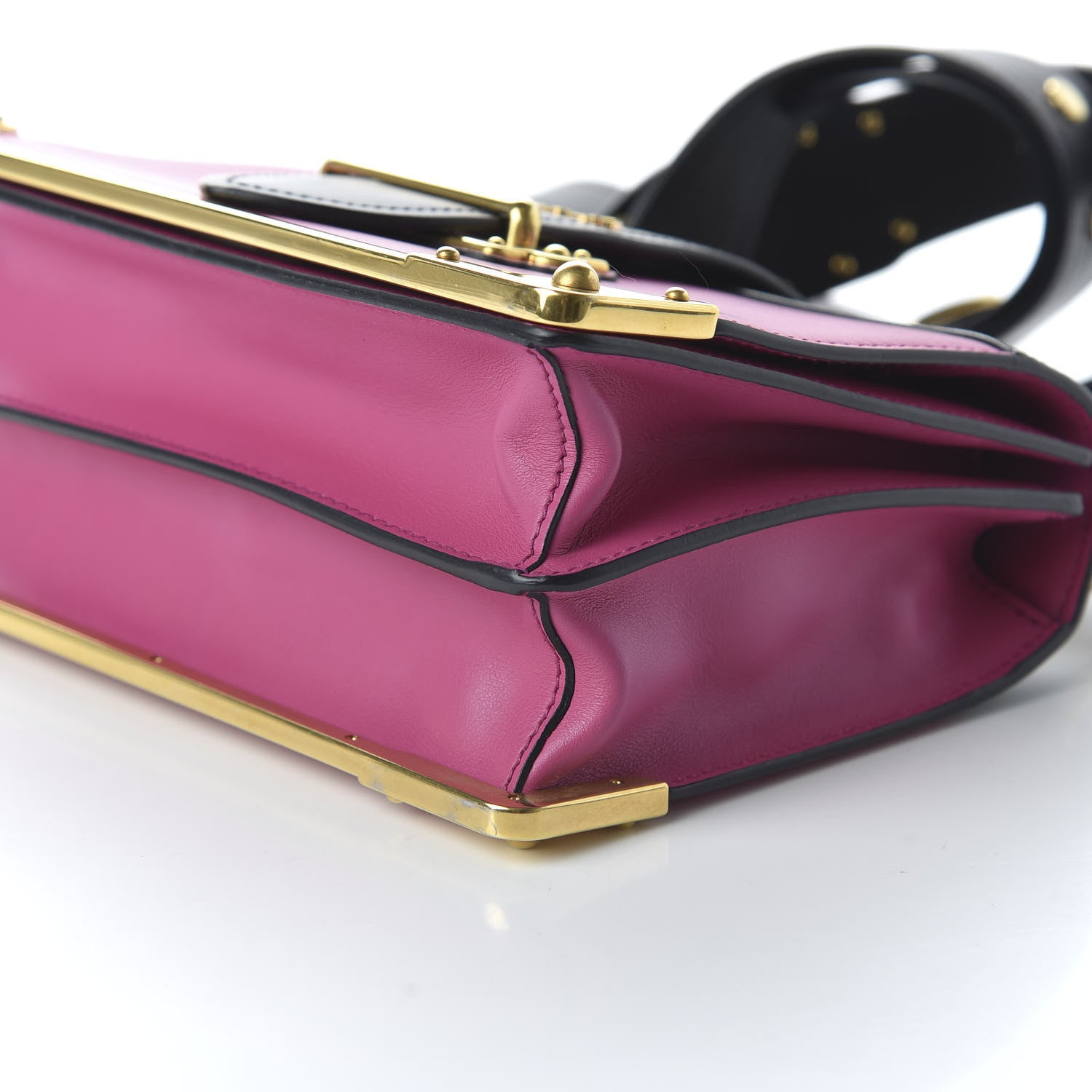 Prada City Calf Saffiano Cahier Bag Fuxia Black 7 of 9