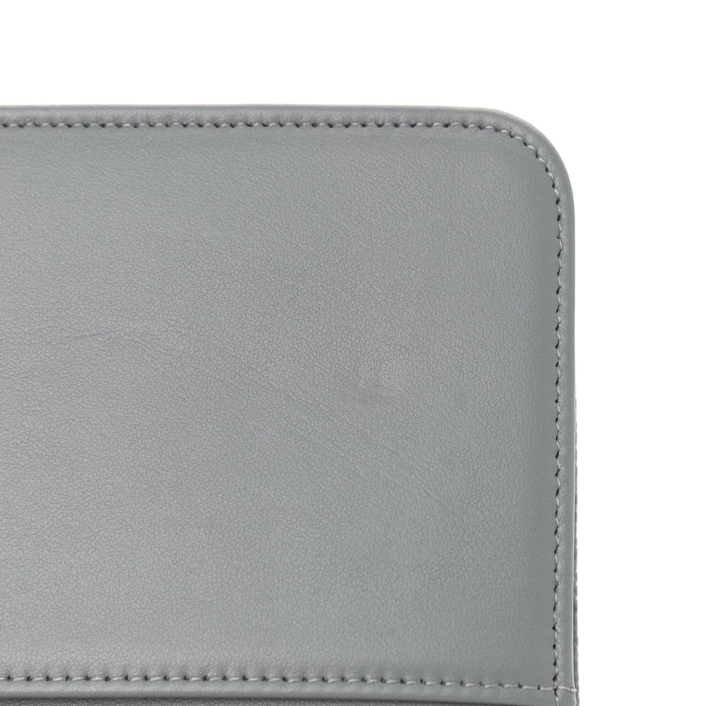 Caviar Chevron Quilted Boy Wallet On Chain WOC Grey