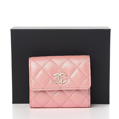 Chanel Iridescent Caviar Quilted Small Flap Wallet Rose Pink 8 of 8