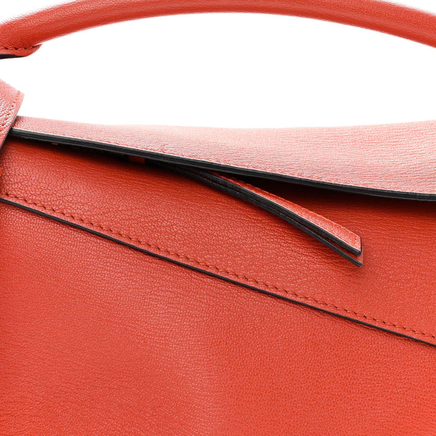 Goatskin Small Puzzle Bag Orange