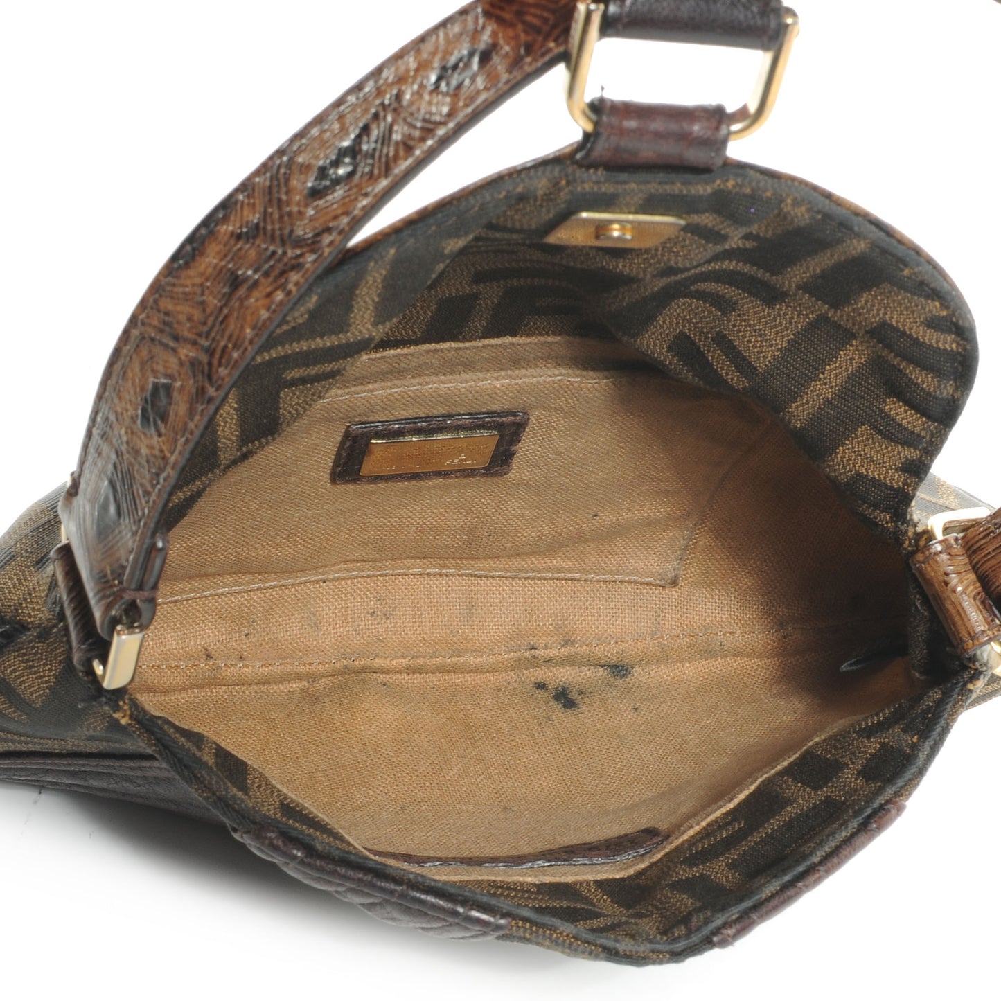 Zucca Nappa Nuvolata Vitello Tortuga Spy Pouch Bag Tobacco Moro
