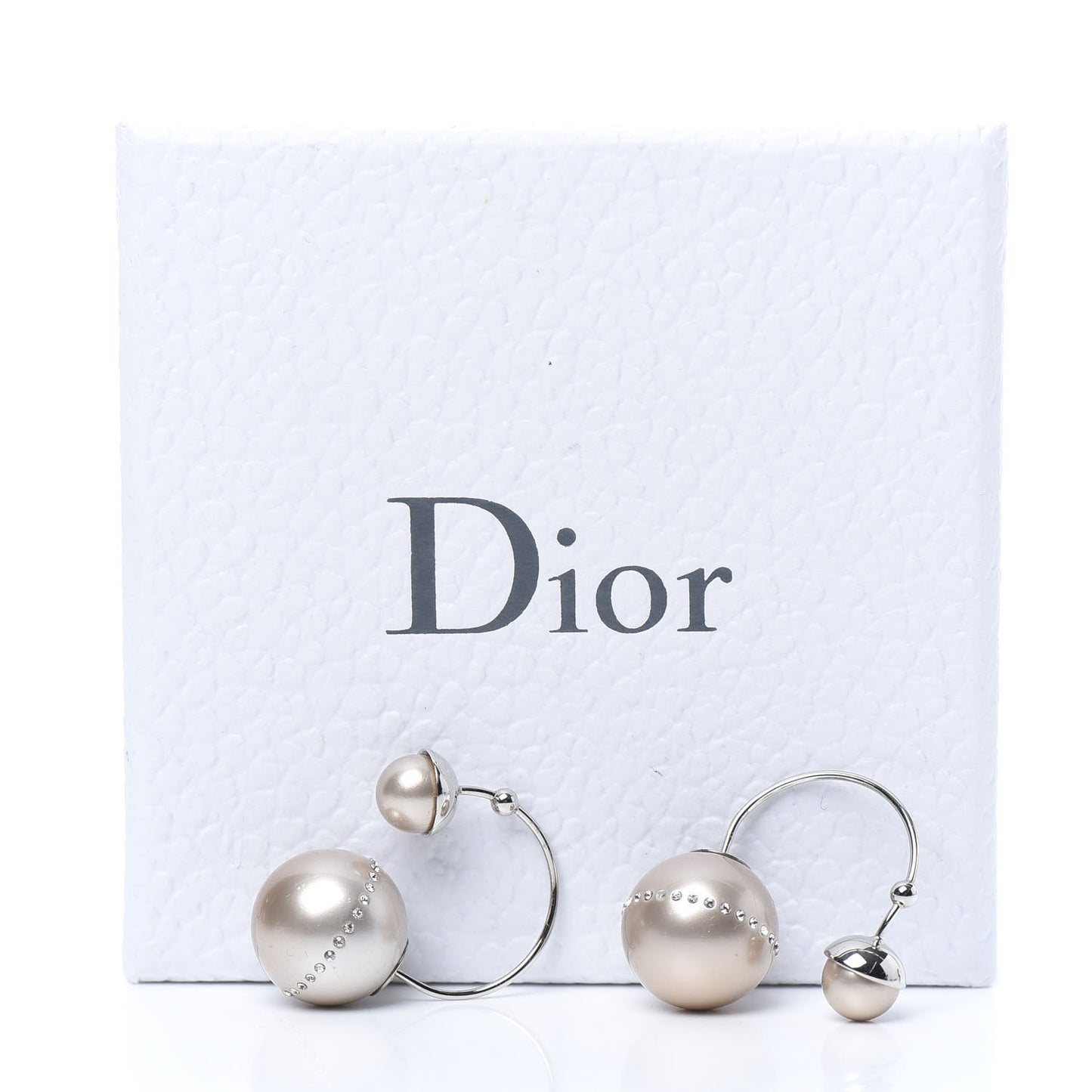 Crystal Mise En Dior Tribal Drop Earrings White
