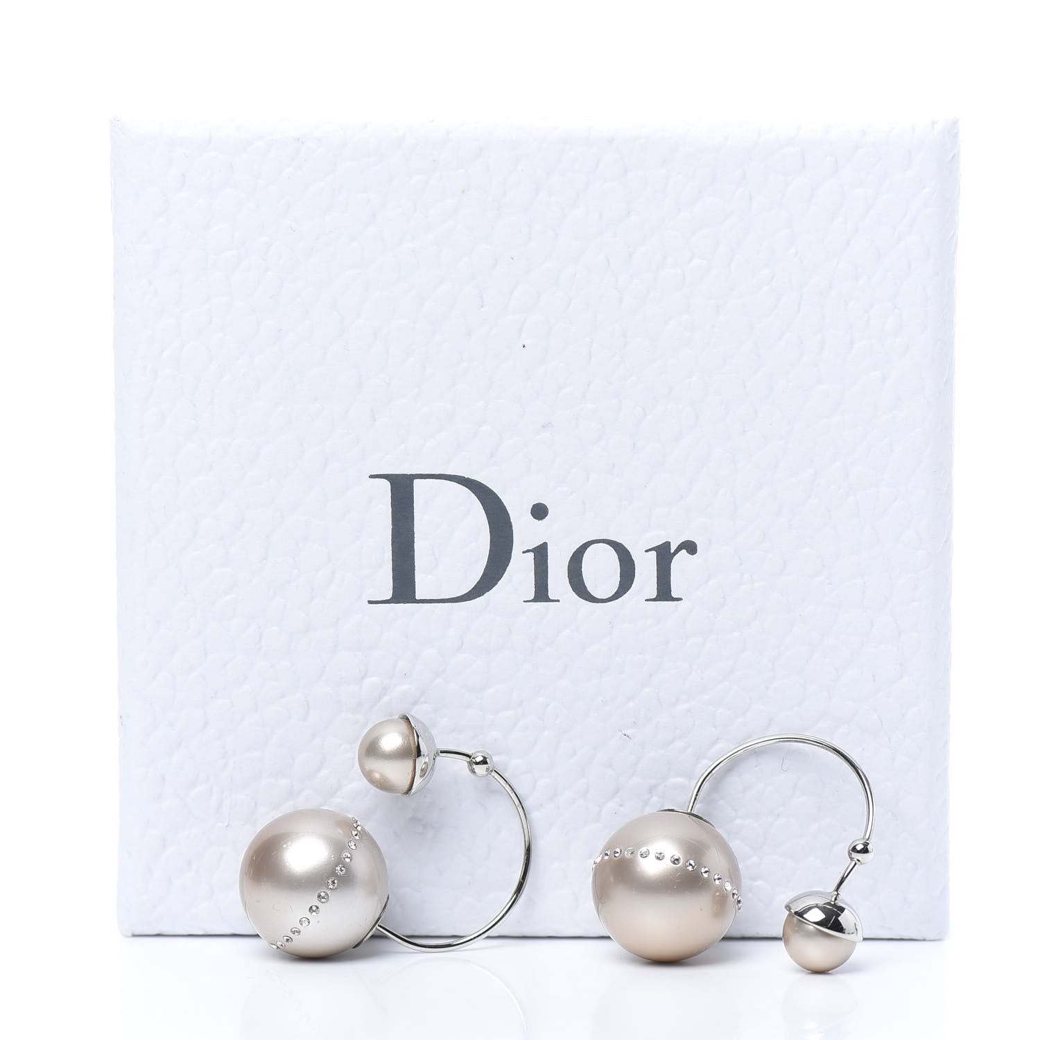 Christian Dior Crystal Mise En Dior Tribal Drop Earrings White 5 of 5