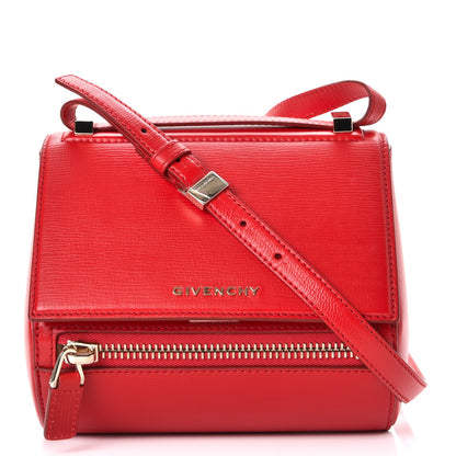 Givenchy Textured Calfskin Mini Pandora Box Crossbody Bag Red 1 of 8