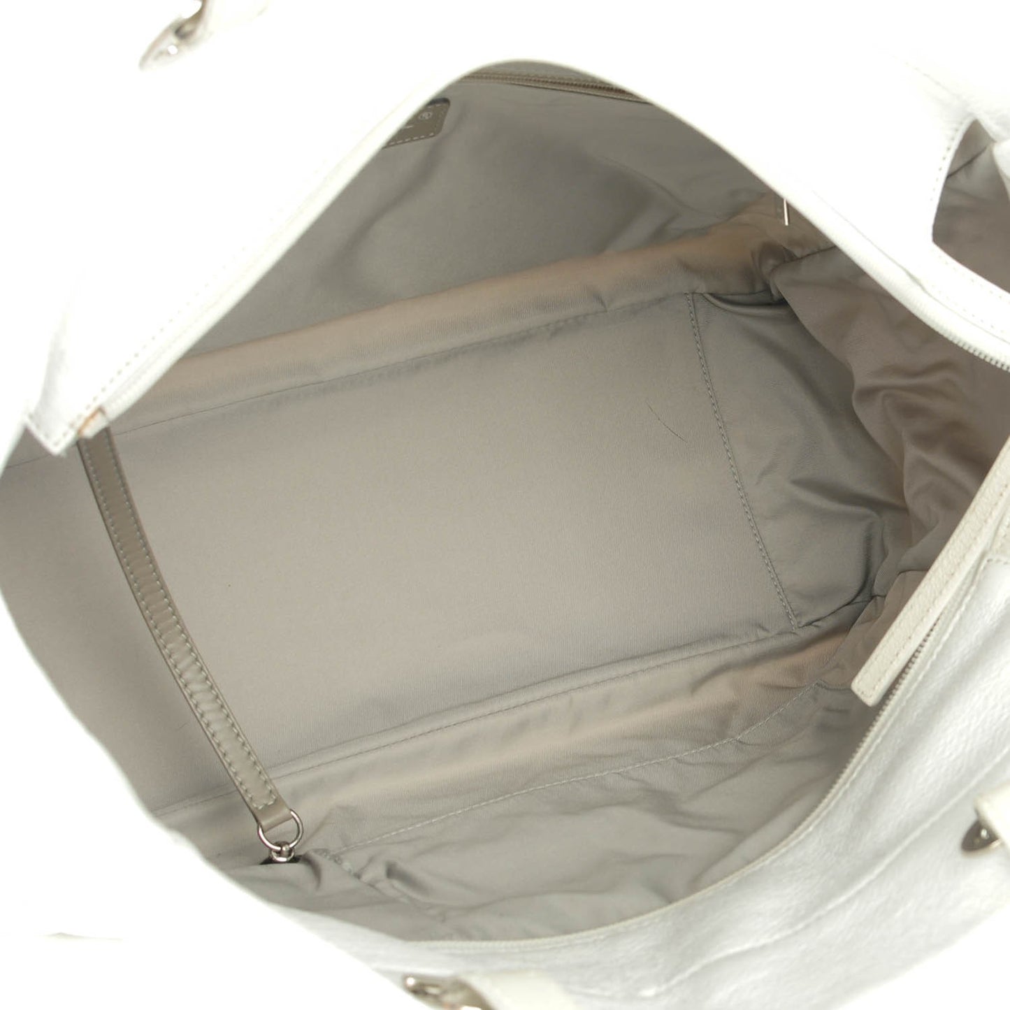 Coated Canvas Large Paris Biarritz Tote White