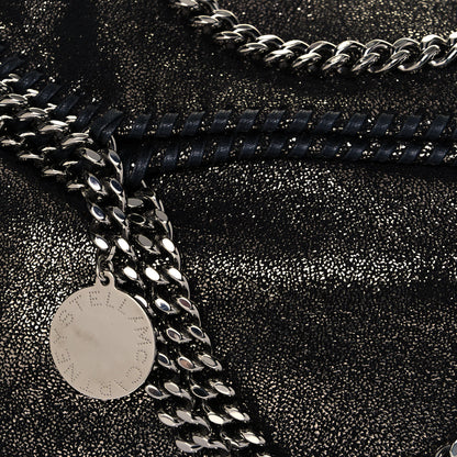 Stella McCartney Metallic Shaggy Deer Falabella Fold Over Tote Black 9 of 13