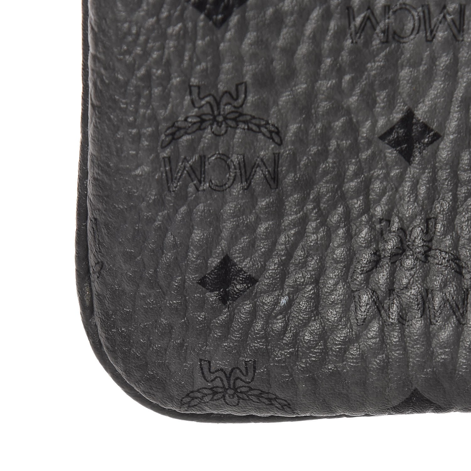 MCM Visetos Liz Shopper Tote Pouch Phantom Grey 14 of 14