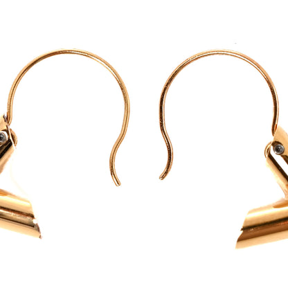 Louis Vuitton Brass Essential V Hoop Earrings Gold 4 of 4