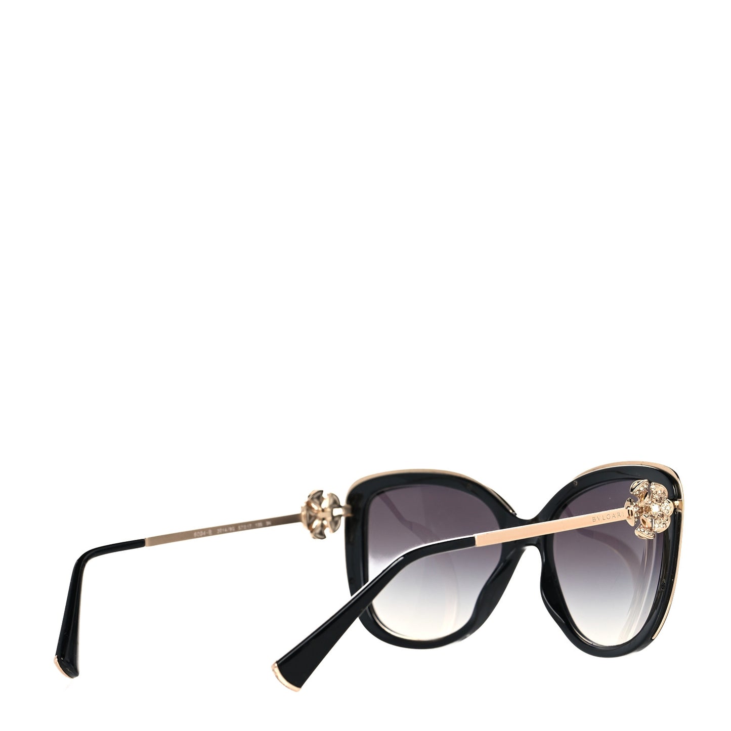 Crystal Flower Sunglasses 6094-B Black