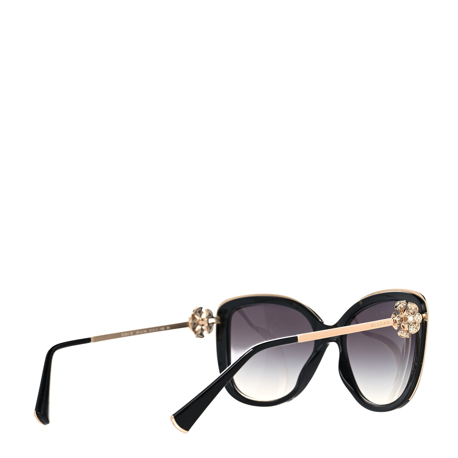 Bulgari Crystal Flower Sunglasses 6094-B Black 4 of 8