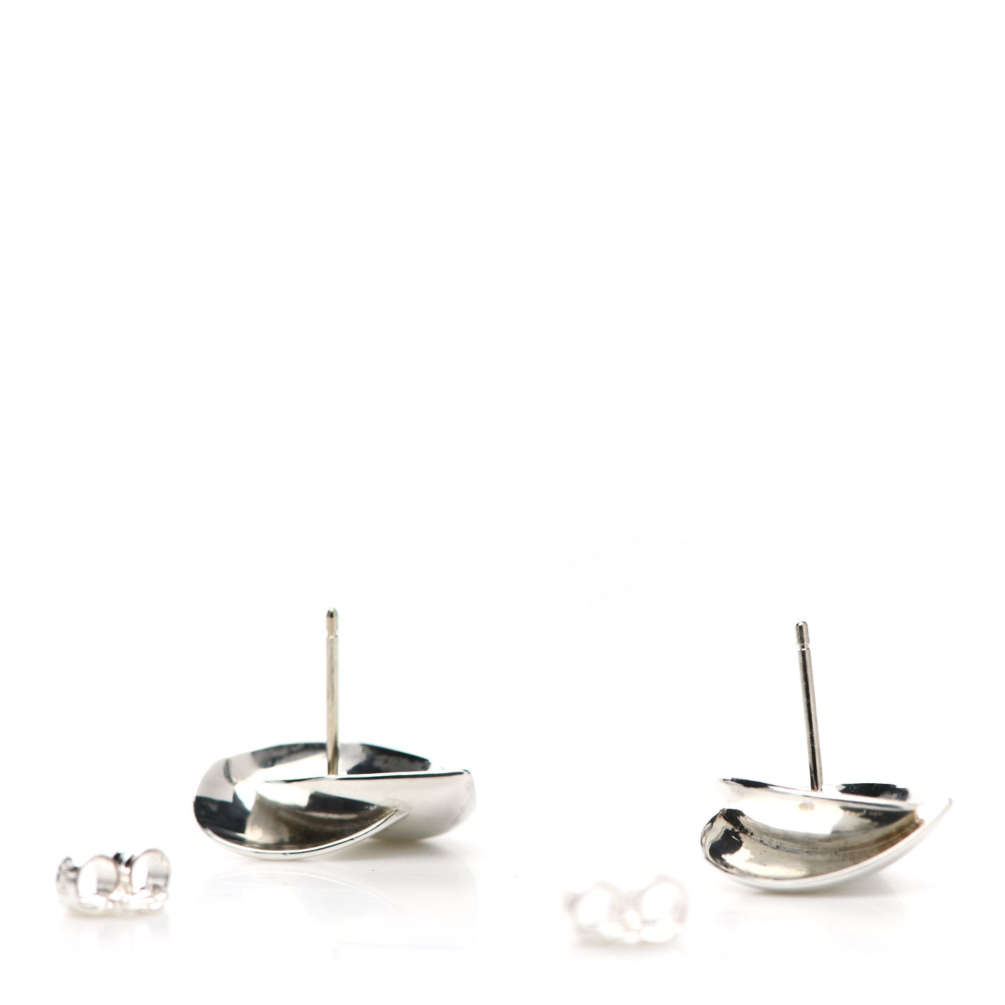 Sterling Silver Frank Gehry Folded Heart Earrings