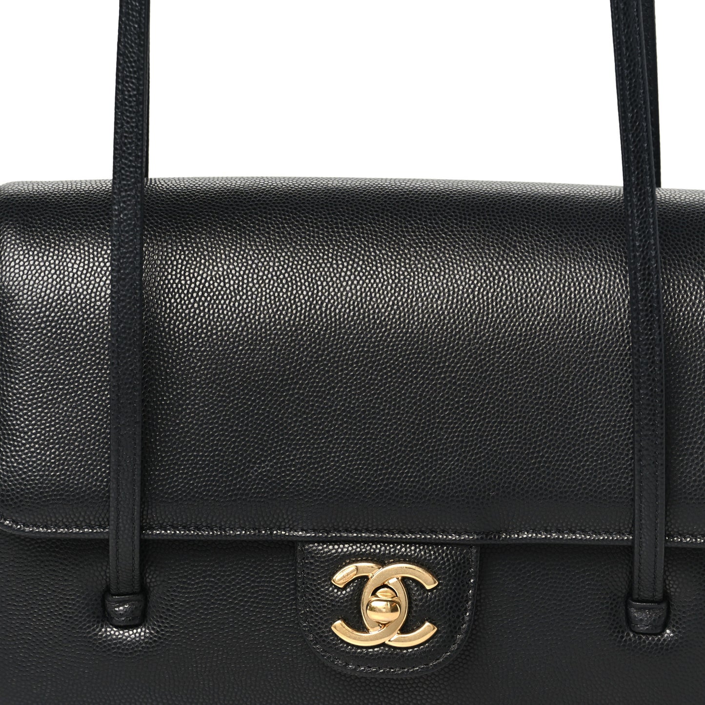 Shiny Caviar Preppy Coco Small Flap Black