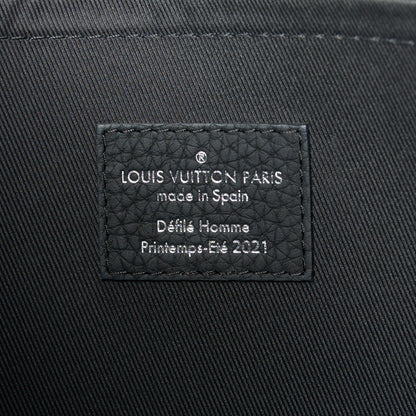 Louis Vuitton Taurillon Monogram Embroidered Cartoon LV Friends A4 Pochette Black 7 of 9