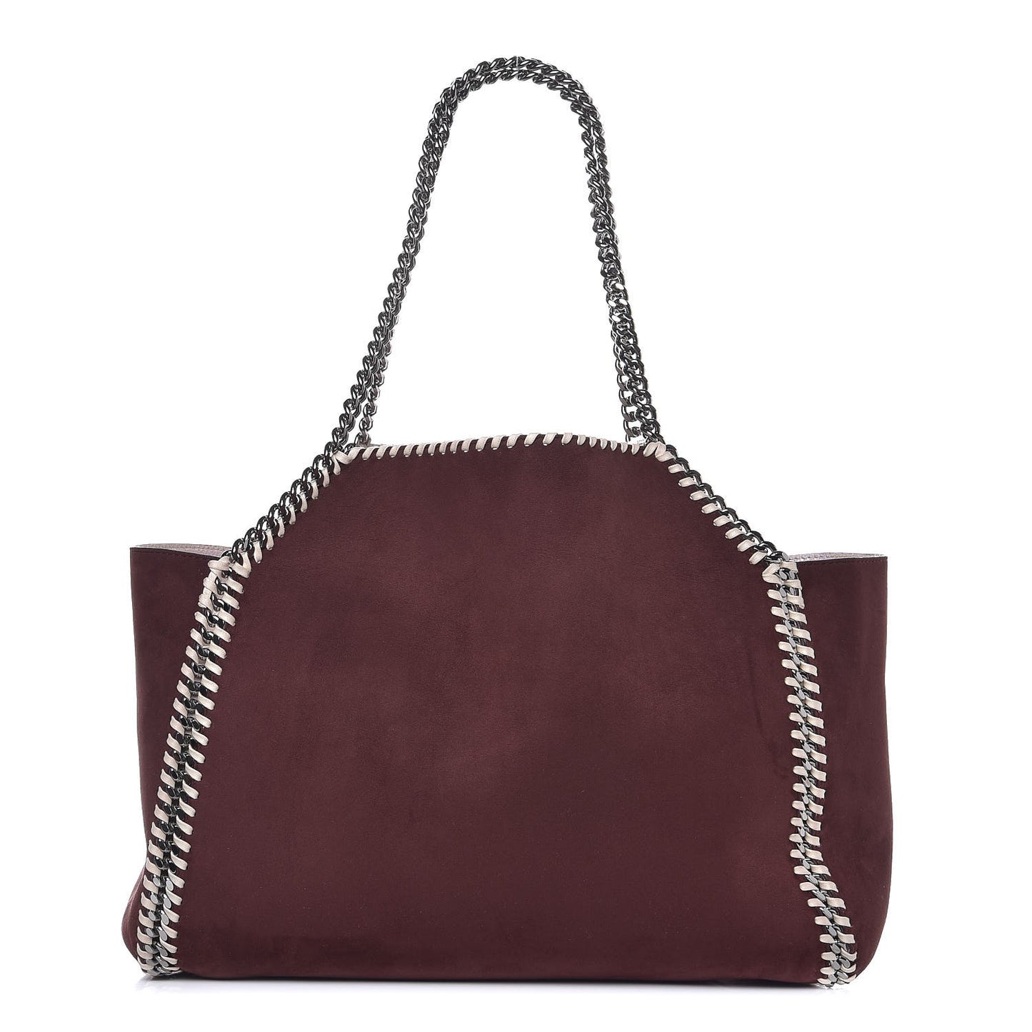 Iridescent Shaggy Deer Falabella Reversible Tote White
