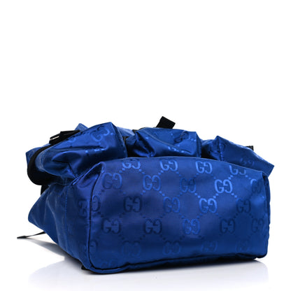 Gucci Econyl Nylon Monogram Off The Grid Utility Pocket Backpack Guilted Blue Black 4 of 9