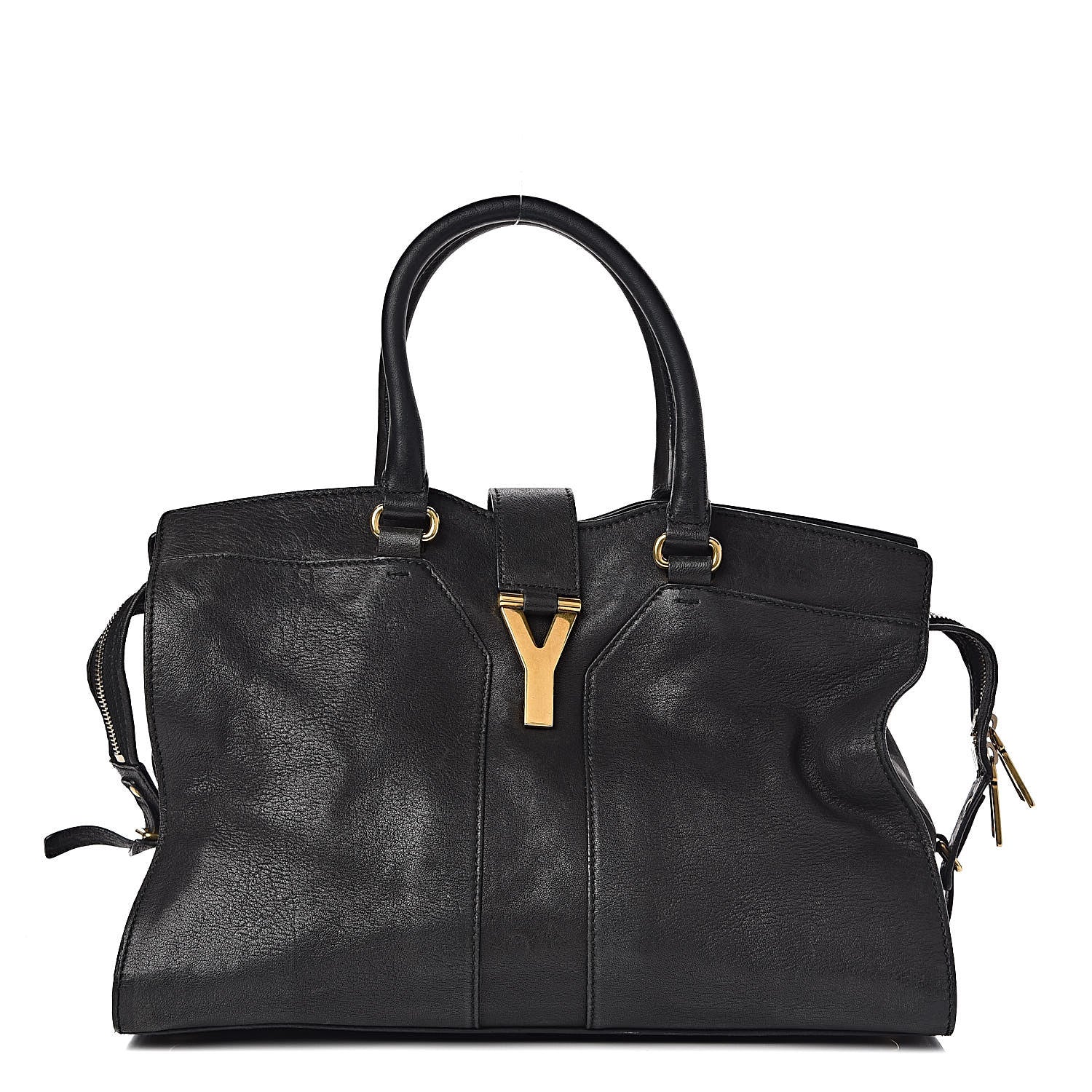 Saint Laurent Sheepskin Medium Cabas ChYc Black 1 of 16