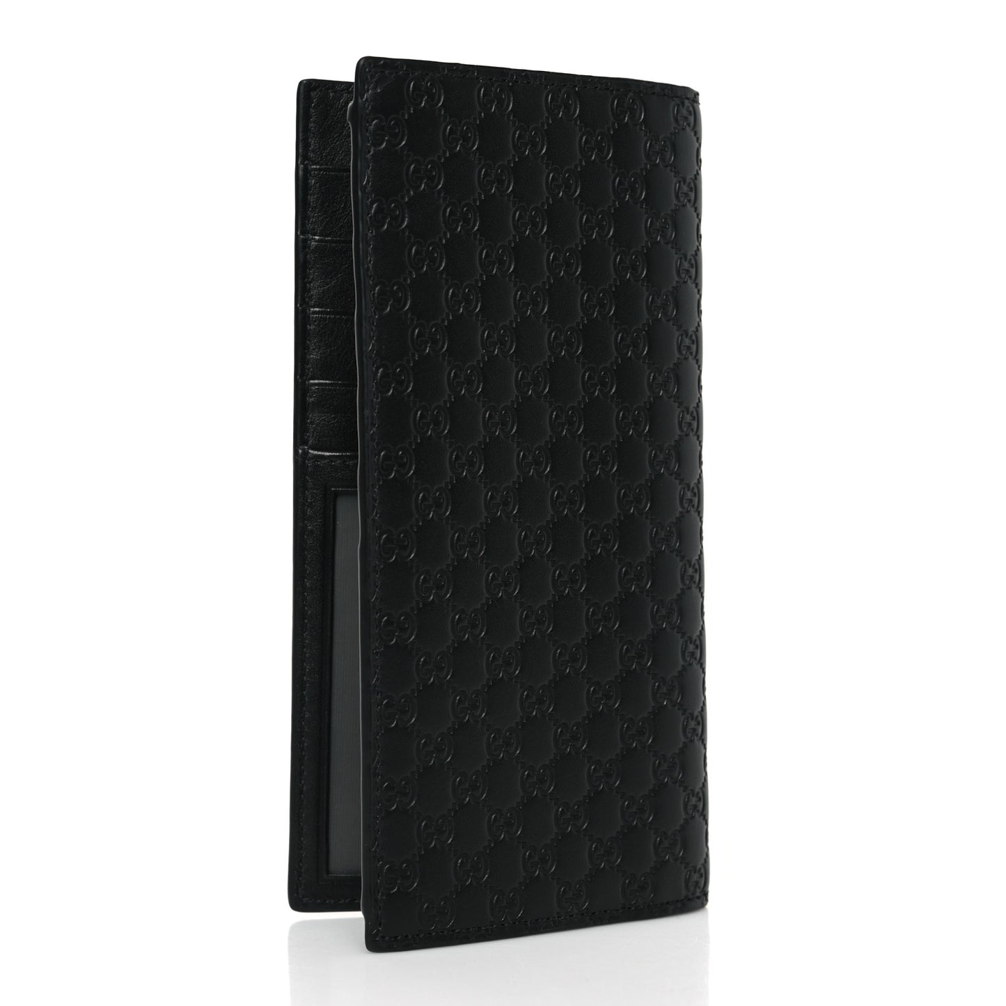 Microguccissima Bi-Fold Organizer Wallet Black