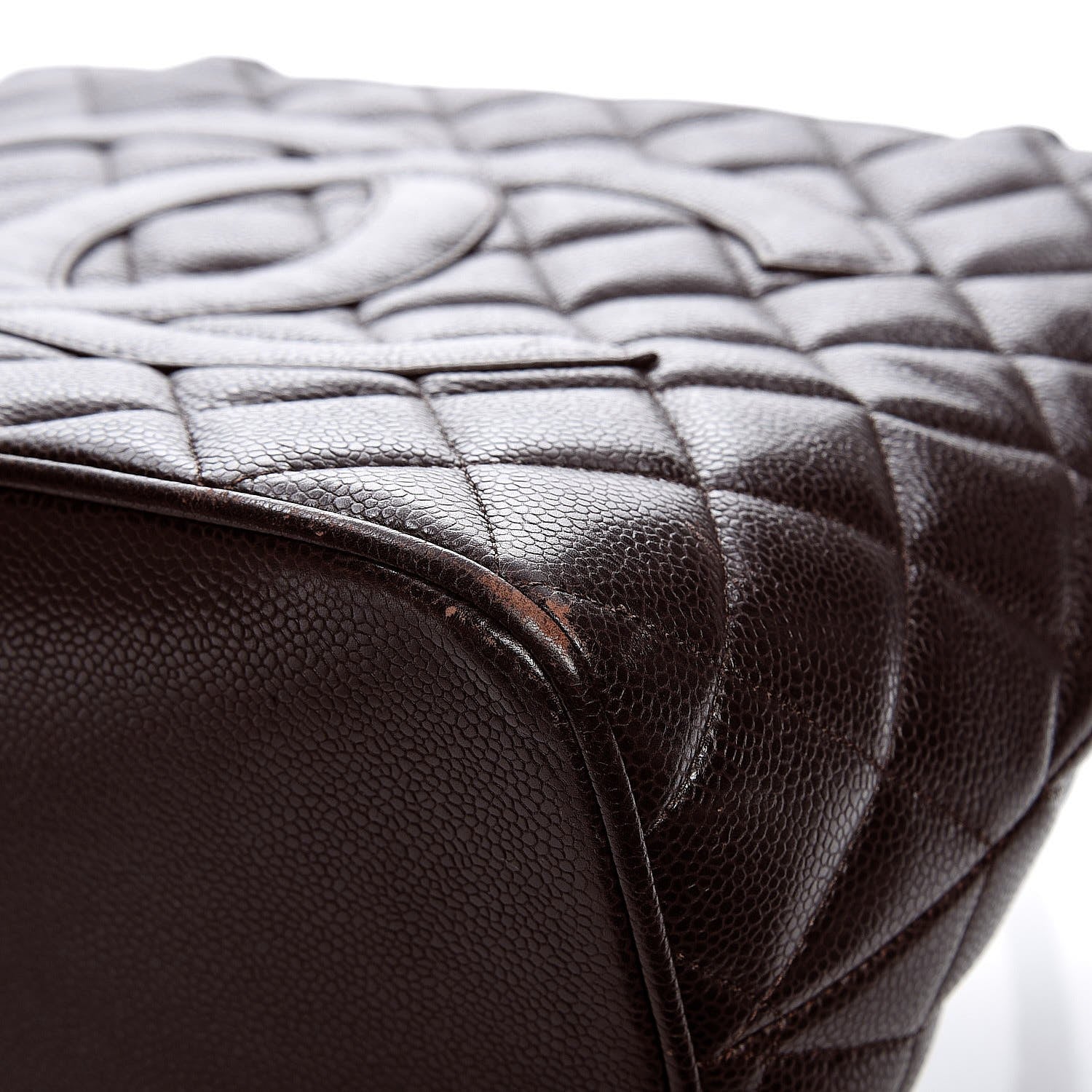 Chanel Caviar Quilted Medallion Tote Dark Brown 13 of 14