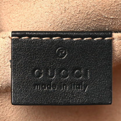 Gucci Calfskin Matelasse Mini GG Marmont Chain Shoulder Bag Black 6 of 10