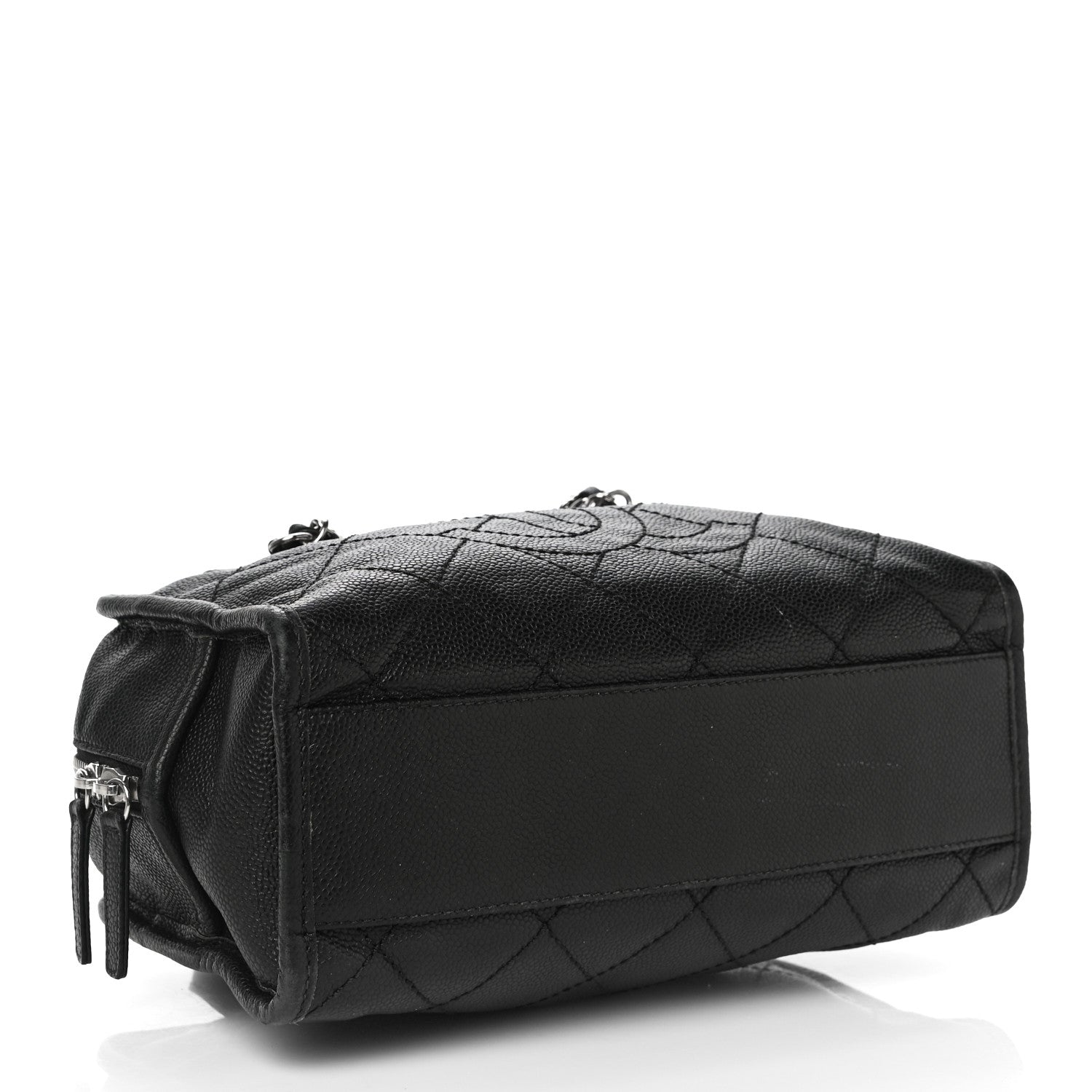 Chanel Caviar Quilted Small Deauville Bowling Bag Black 4 of 16