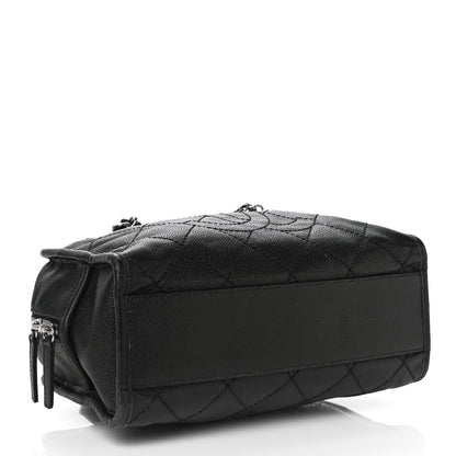 Chanel Caviar Quilted Small Deauville Bowling Bag Black 4 of 16
