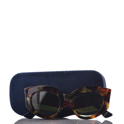 Gucci Acetate Oversized Rectangle Frame Web Sunglasses GG 0275/S Tortoise 7 of 7