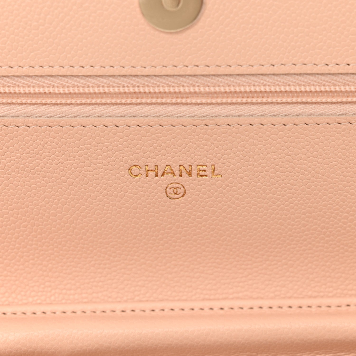 Chanel Caviar Quilted Wallet on Chain WOC Light Pink 6 of 11
