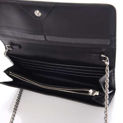 Fendi Vitello Liberty Fun Fair Studded Continental Wallet On Chain Black Multicolor 5 of 9