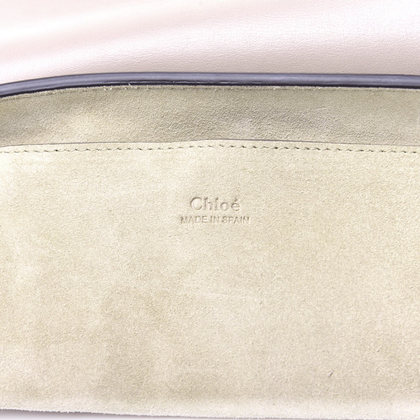 Suede Calfskin Mini Faye Shoulder Bag Motty Grey