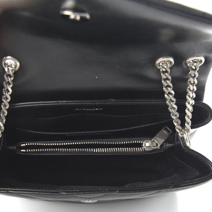 Saint Laurent Calfskin Y Quilted Monogram Small Loulou Chain Satchel Black 5 of 9