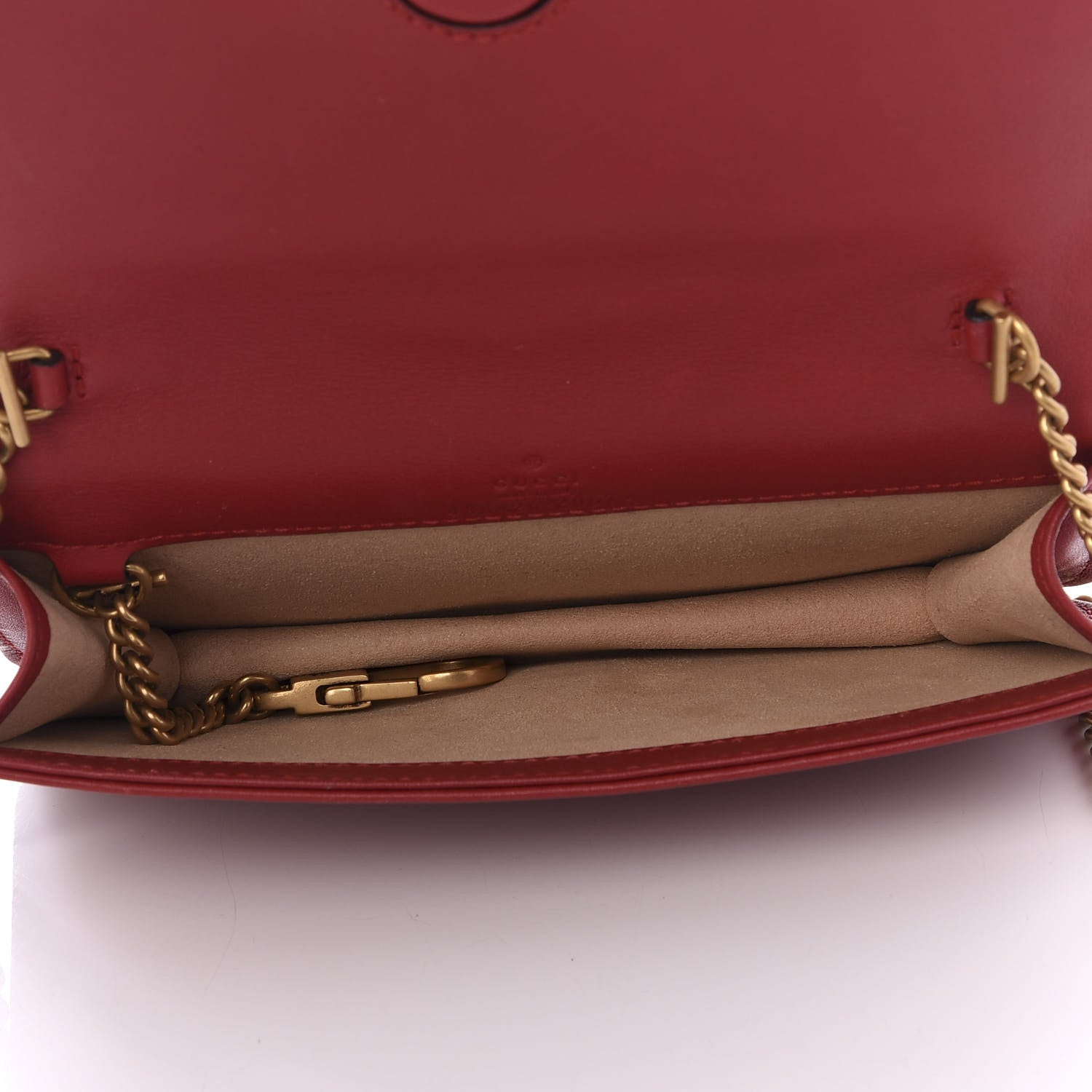 Gucci Calfskin Matelasse GG Marmont Mini Bag Hibiscus Red 4 of 9