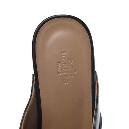 Hermes Calfskin Carlotta Mules 37 Black 6 of 8