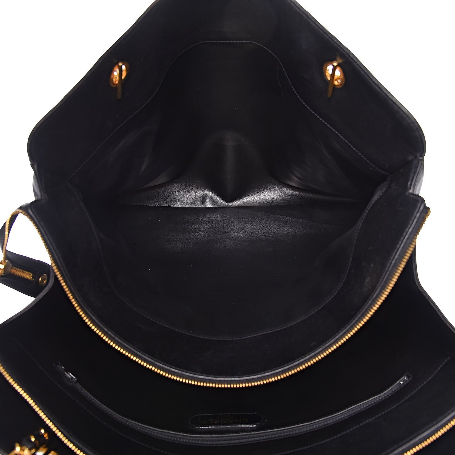 Chanel Calfskin Stitched XL Weekender Black 5 of 25