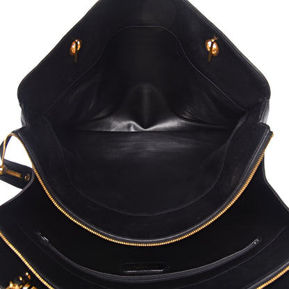 Chanel Calfskin Stitched XL Weekender Black 5 of 25