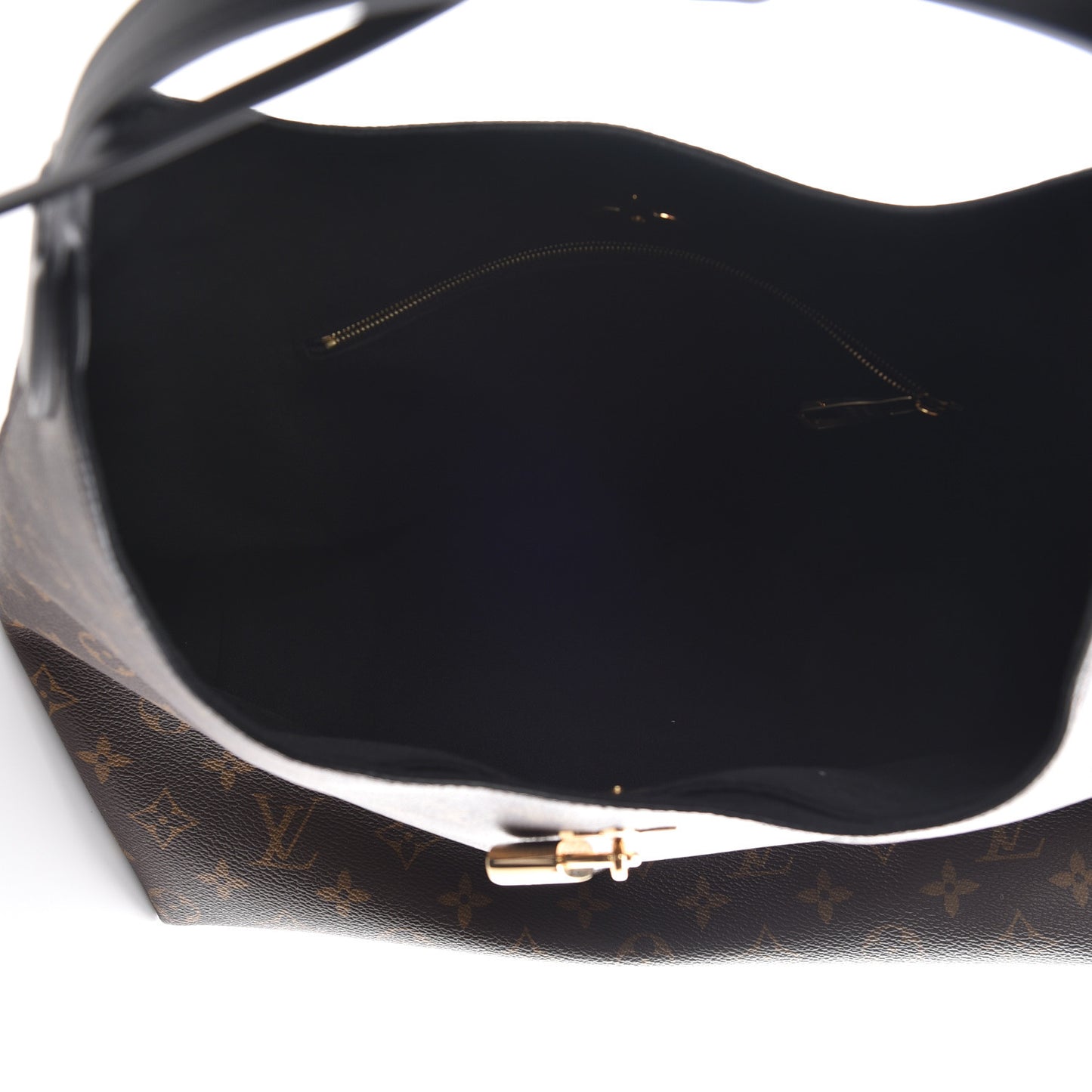 Monogram Flower Hobo Black