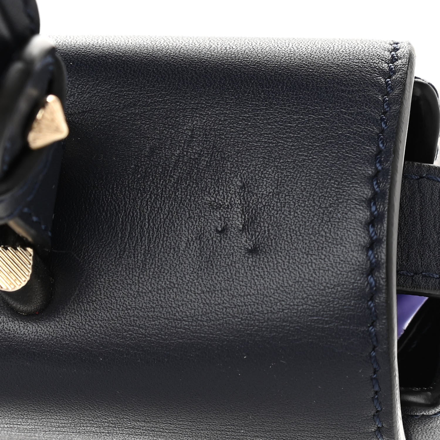 Versace Calfskin Small DV One Navy 13 of 14