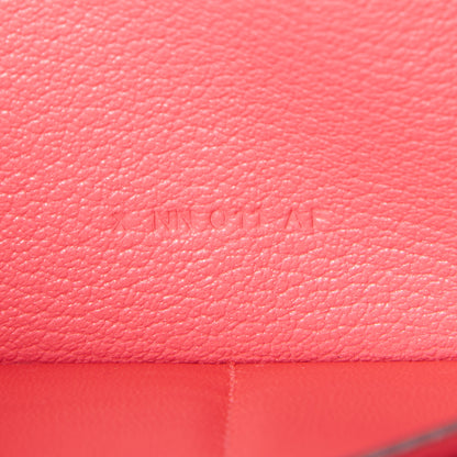 Hermes Chevre Mysore Kelly Longue Wallet Rose Lipstick 11 of 12