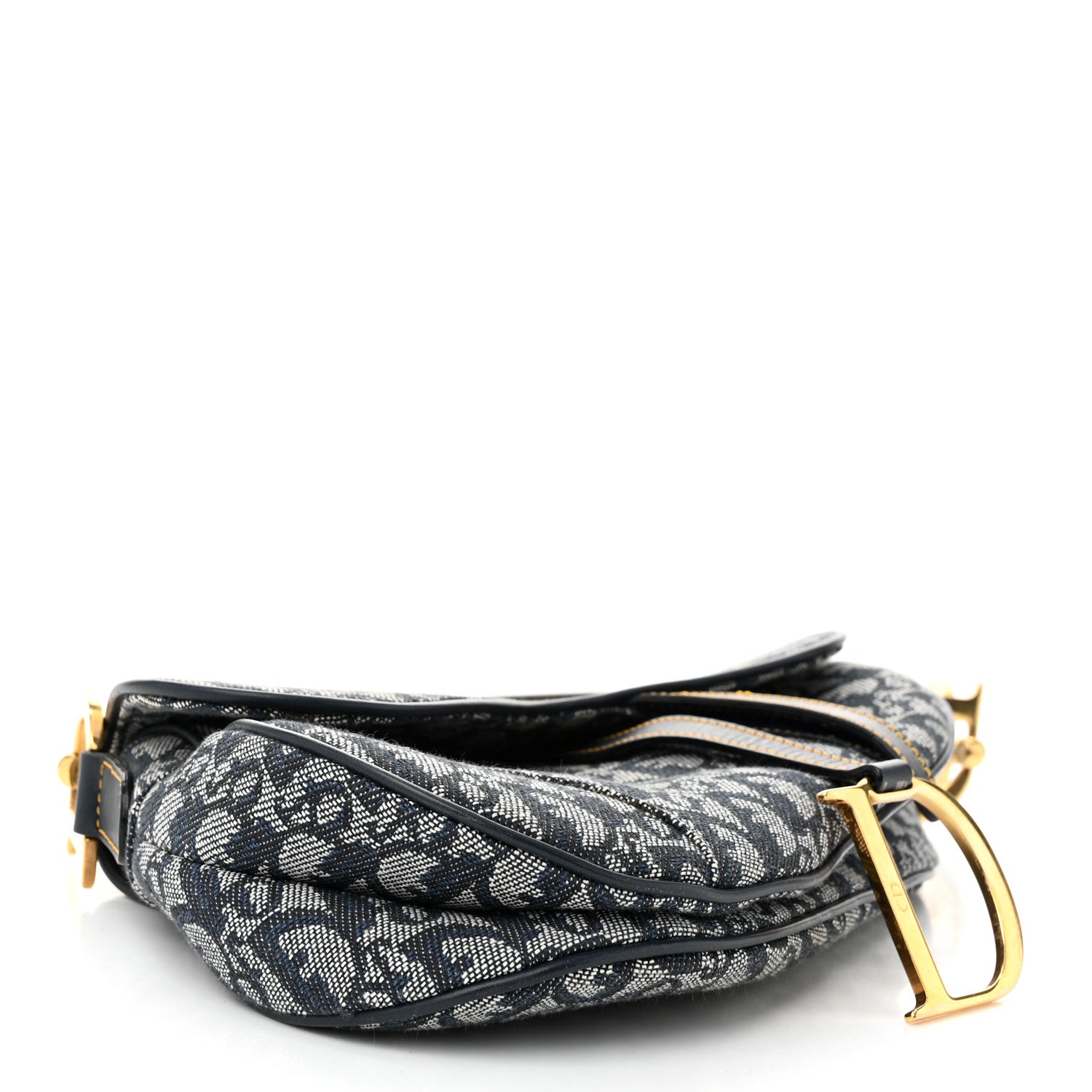 Christian Dior Monogram Saddle Bag Blue 4 of 10