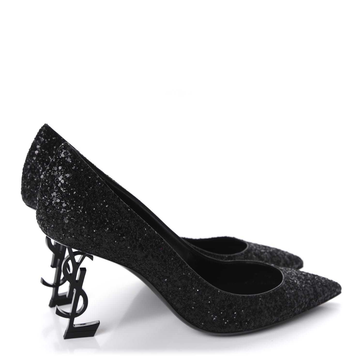 Saint Laurent Glitter Opyum 85 Pumps 40 Black 4 of 10