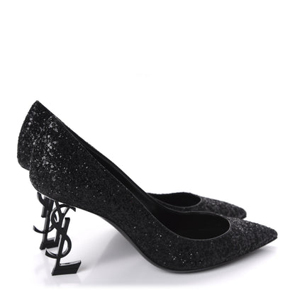 Saint Laurent Glitter Opyum 85 Pumps 40 Black 4 of 10