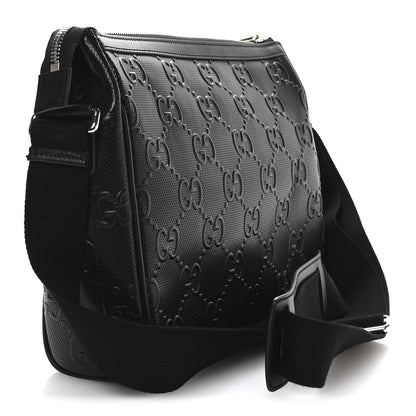 Gucci Calfskin GG Tennis Embossed Shoulder Bag Black 3 of 11