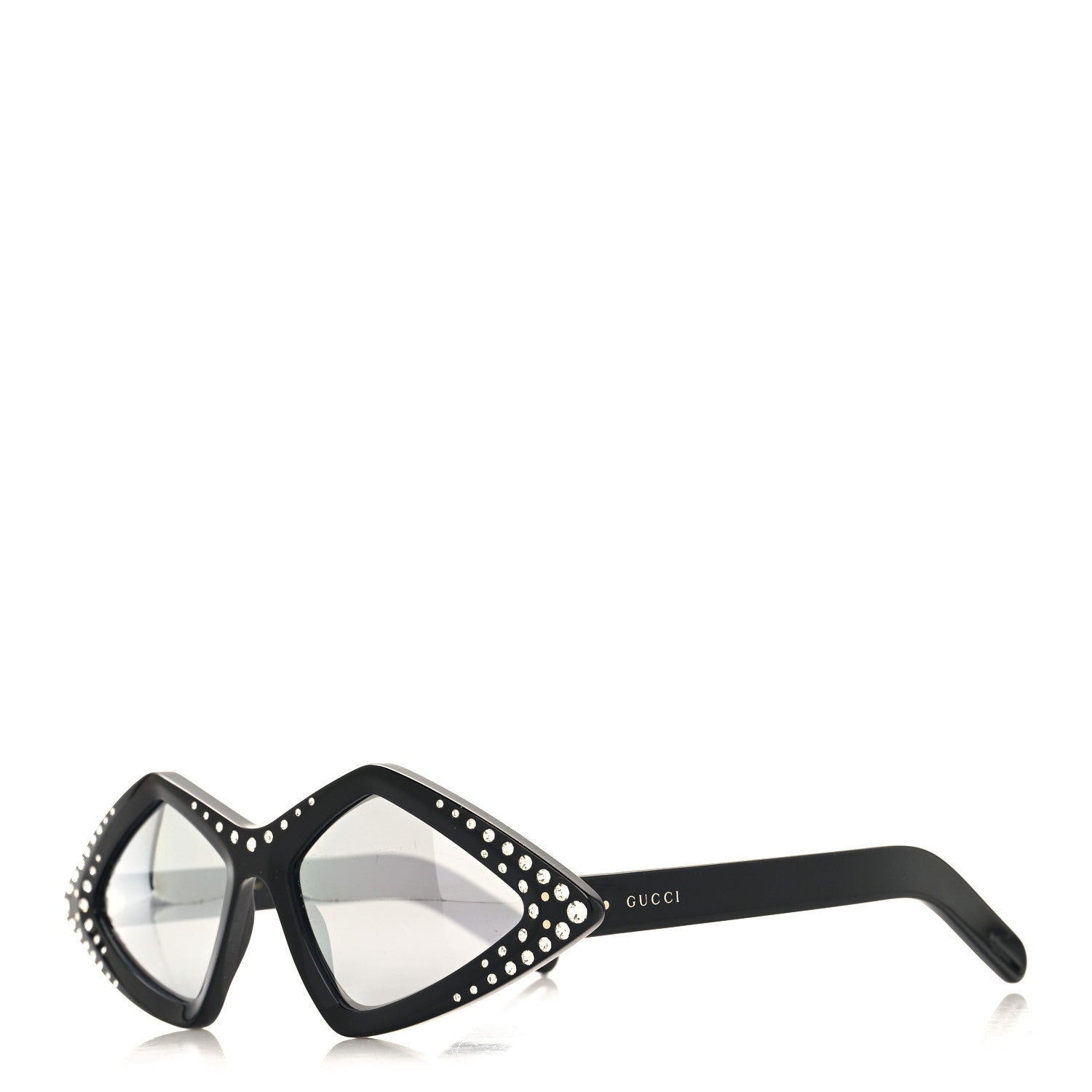 Gucci Acetate Geometric Crystal Sunglasses GG0496S Black 1 of 7