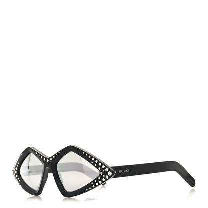 Gucci Acetate Geometric Crystal Sunglasses GG0496S Black 1 of 7