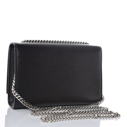 Saint Laurent Grain De Poudre Small Monogram Kate Satchel Black 3 of 8