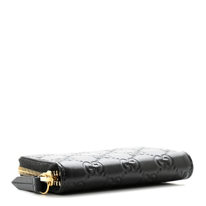 Gucci Guccissima Zip Around Coin Purse Wallet Black 4 of 10