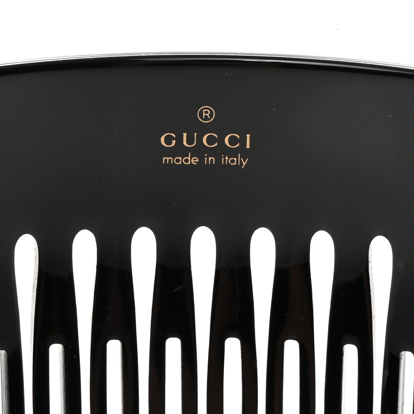 Resin Crystal Hair Comb Black