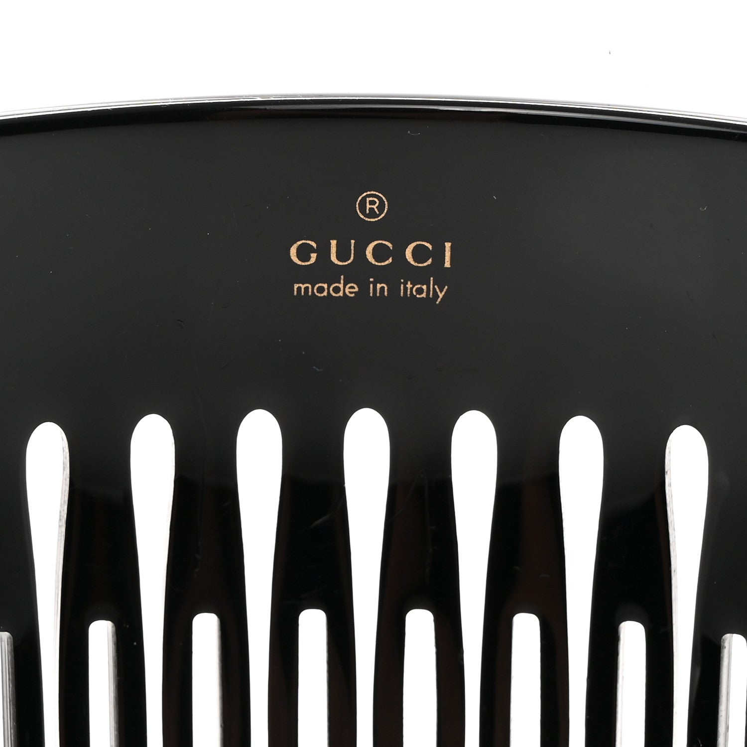 Gucci Resin Crystal Hair Comb Black 3 of 3